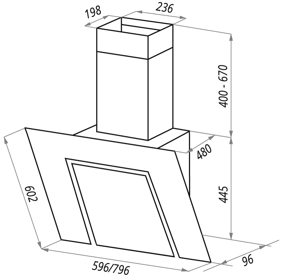 Maunfeld MODERN 80 Glass Black/Satin.2