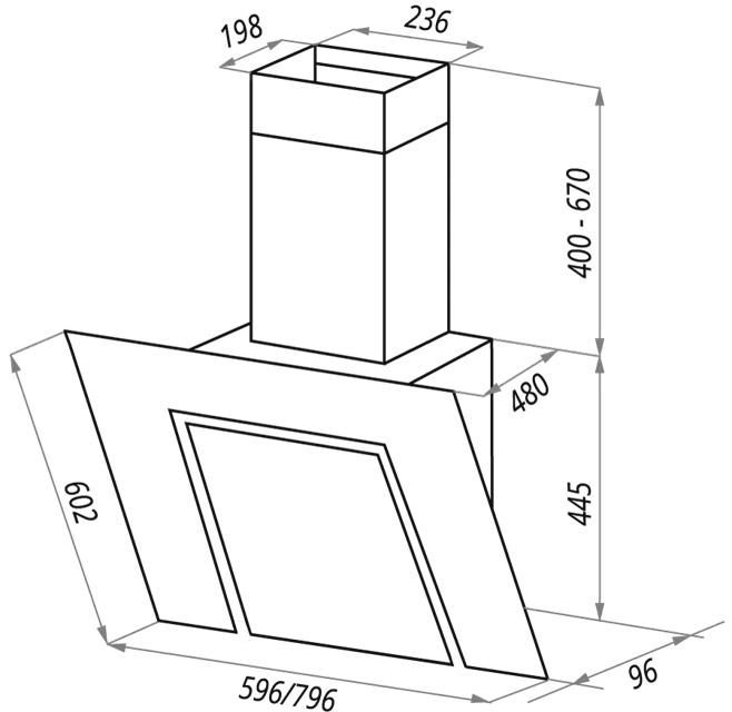 Maunfeld MODERN 80 Glass Black/Satin.2
