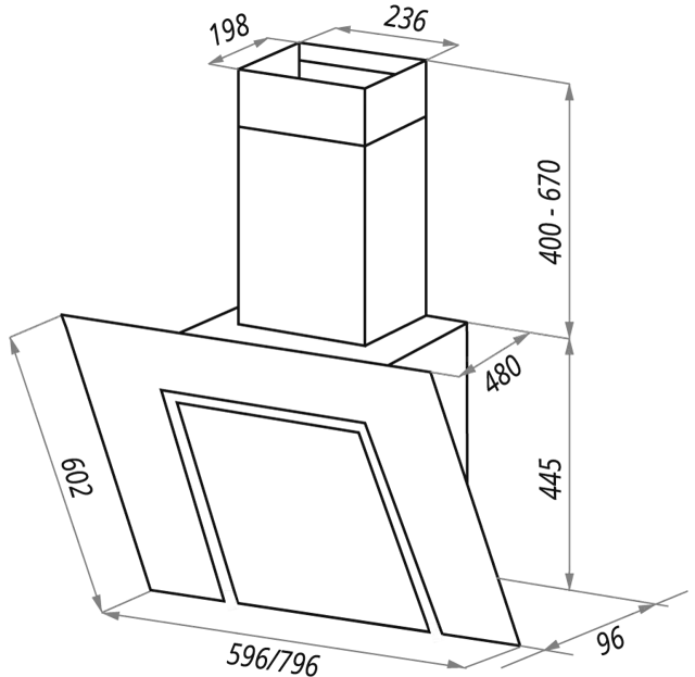 Maunfeld MODERN 80 Glass Black/Satin.2