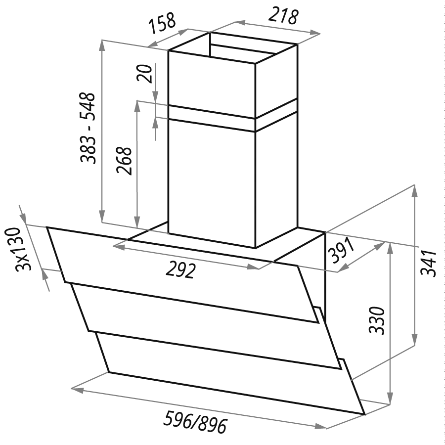 Maunfeld Cascada Trio 90 Black.2