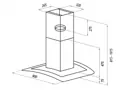 MAUNFELD Ancona ISLA 90 см INOX glass.1