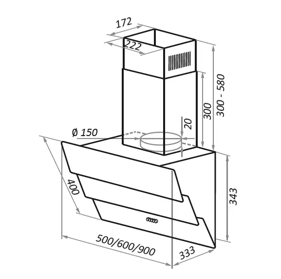 Maunfeld Cascada Push 60 Glass White.1