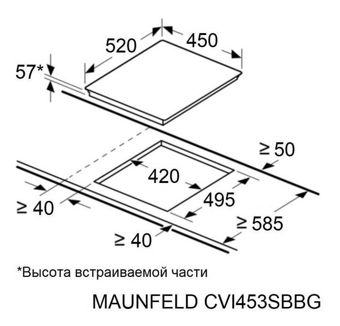 Maunfeld CVI453SBWH.5