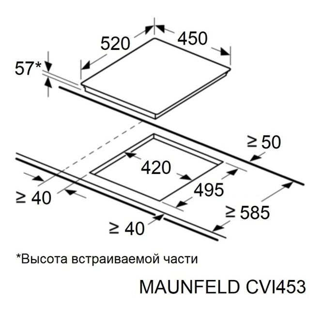 Maunfeld CVI453STBK.5