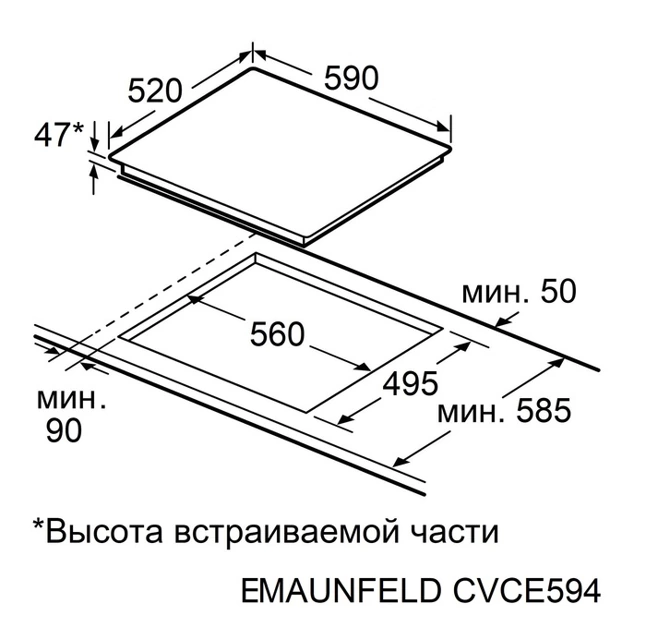 Maunfeld CVCE594PBK.4