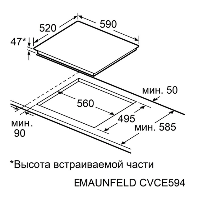 Maunfeld CVCE594PBK.4