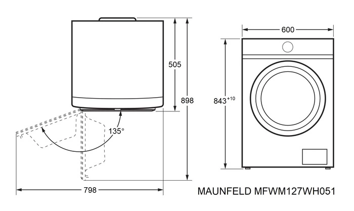 Maunfeld MFWM127WH051.7