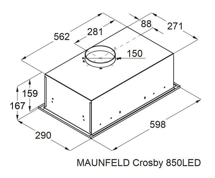 Maunfeld CROSBY Hardy 850LED Black.6
