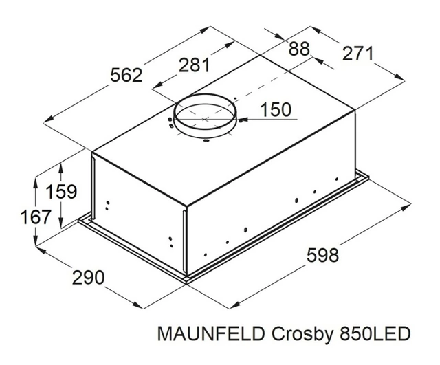 Maunfeld CROSBY Hardy 850LED Black.6