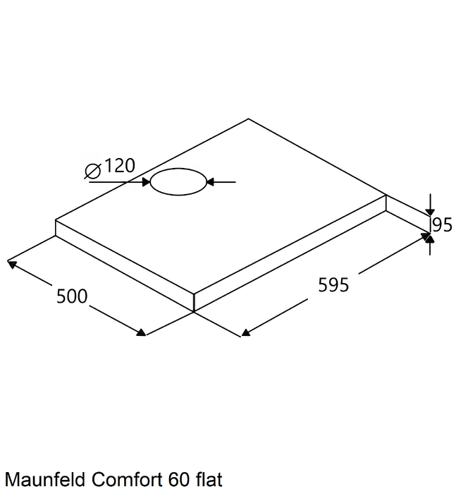 Схема встраивания Maunfeld Comfort 60 Flat Black