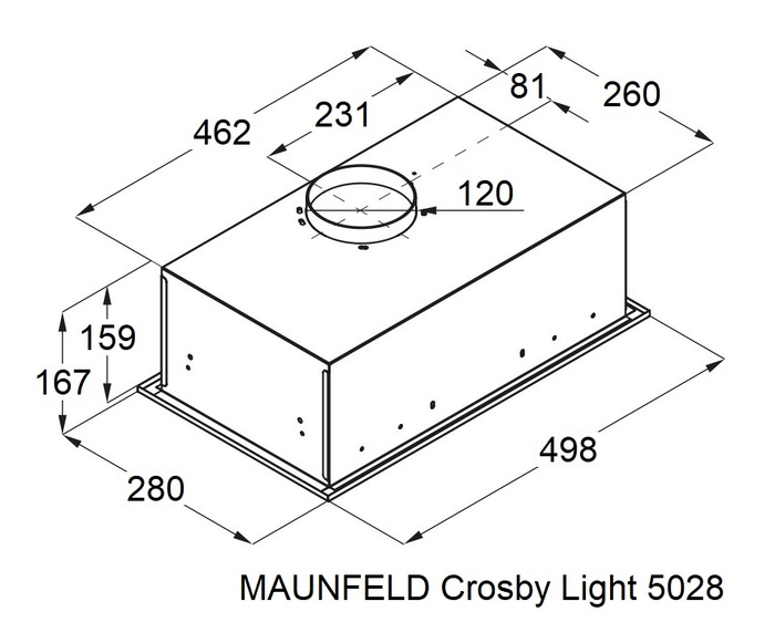 Схема встраивания Maunfeld Crosby Light 5028 Black