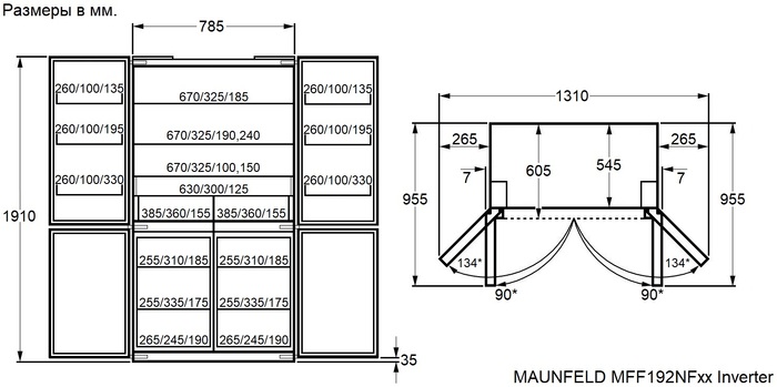 Схема встраивания Maunfeld MFF192NFB Inverter