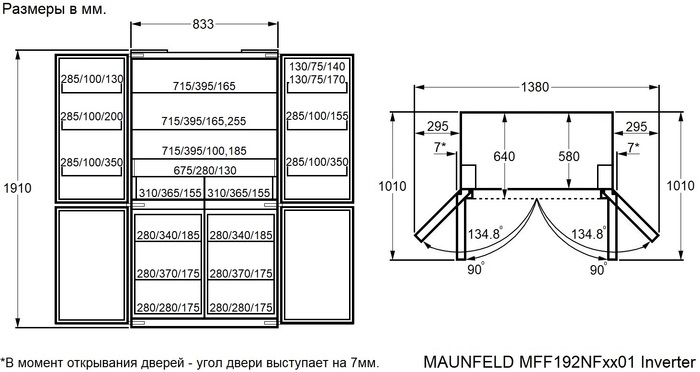 Схема встраивания Maunfeld MFF192NFSB01 Inverter