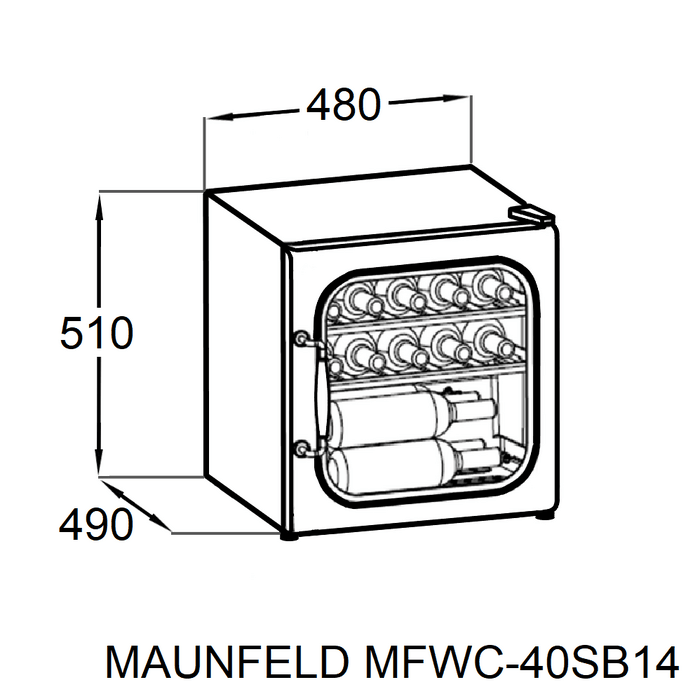 Схема встраивания Maunfeld MFWC-40SB14