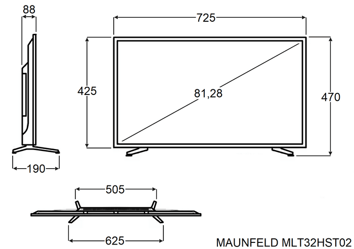 Схема встраивания Maunfeld MLT32HST02