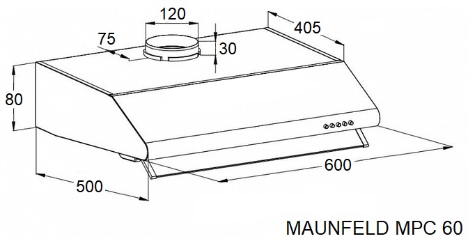 Схема встраивания Maunfeld MPC 60 White