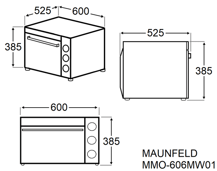 Схема встраивания Maunfeld MMO-606MW01